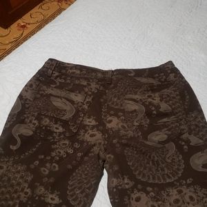 Xhiliration black and gray peacock jeans
